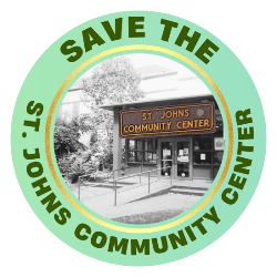 Save the St Johns Community Center Circle Logo